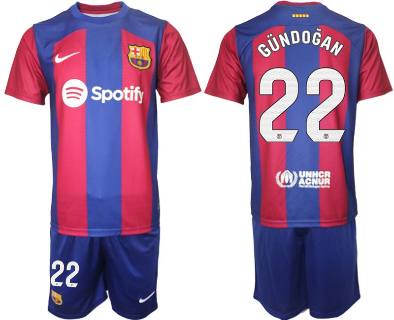 Men 2023-2024 Club Barcelona home red 22 Soccer Jersey